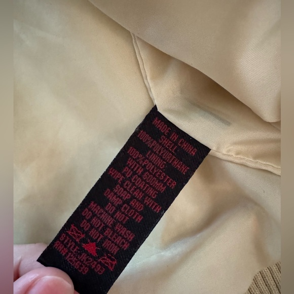 Yoki Butter yellow Y2K bomber leather jacket size medium - Picture 9 of 10